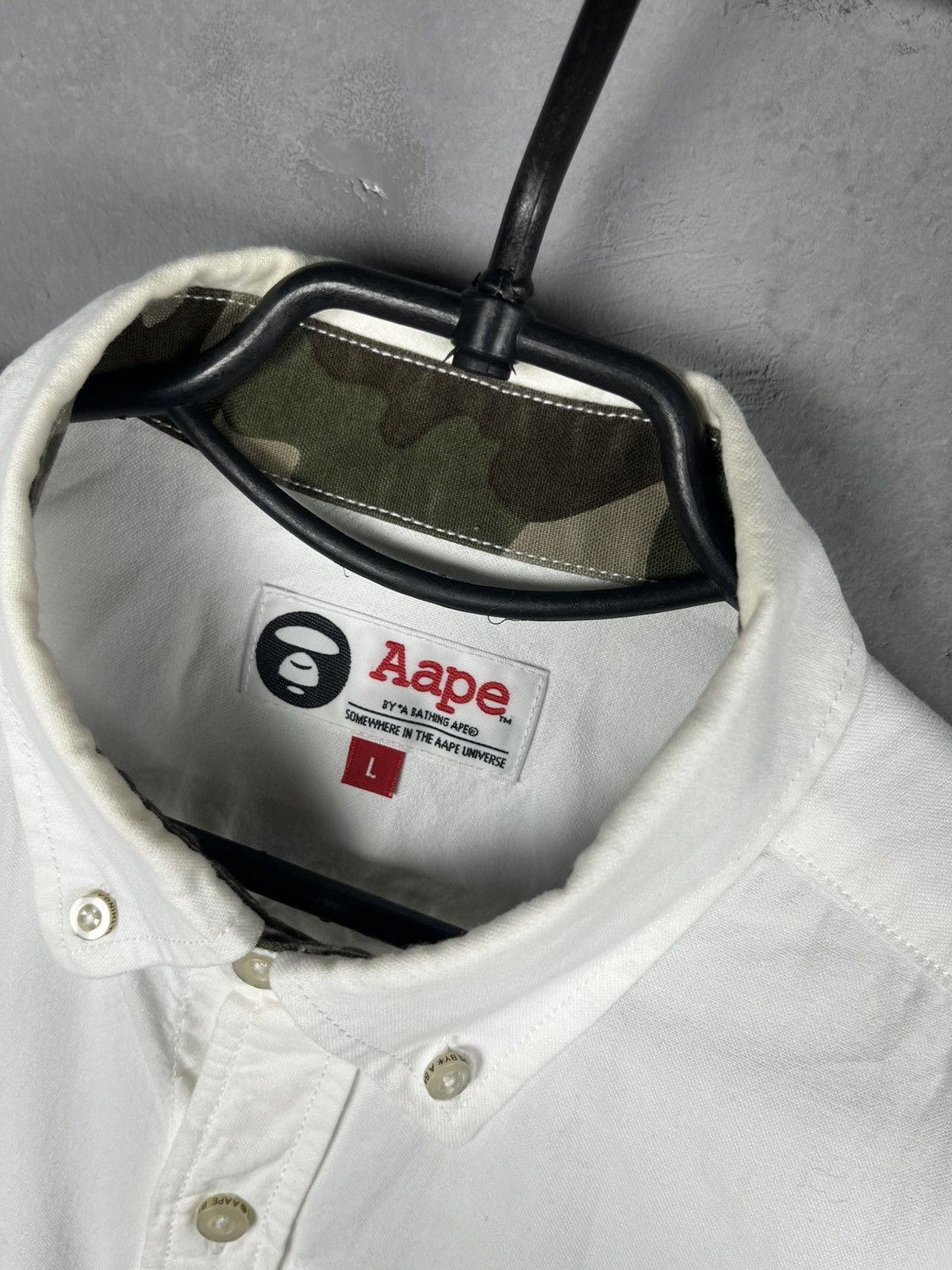 Bape AAPE By A BATHING APE BAPE White Button Down Shirt Size US L / EU 52-54 / 3 - 6 Thumbnail
