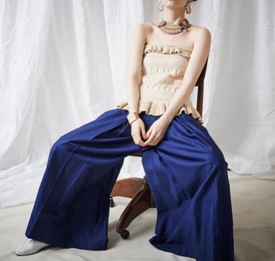 Beams Plus 2000s Ray Beams Kimono Flare Hakama Box Tuck Wide Pants Size US 33 - 8 Thumbnail