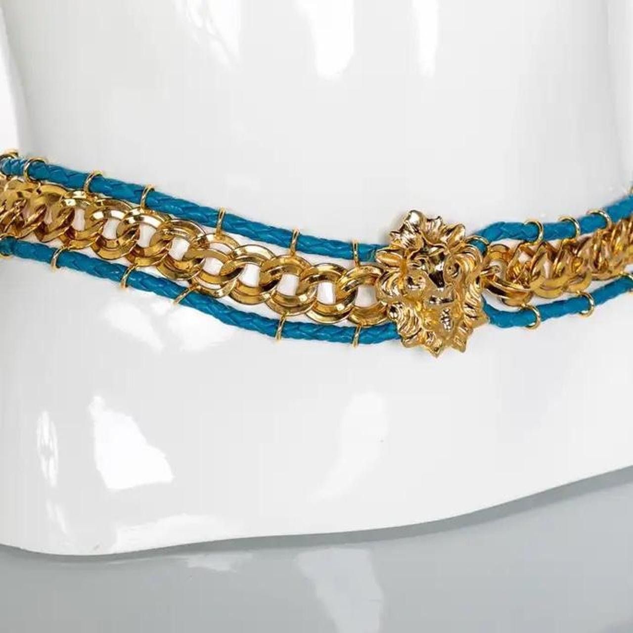 Bottega Veneta Bottega Veneta SUPER ARCHIVAL Gold Leather Lion Head Belt Size ONE SIZE - 9 Thumbnail