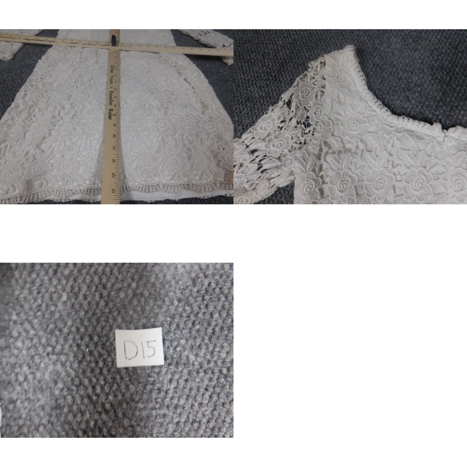 White House Black Market White House Black Market Womens Dress A-Line 6 White Floral Knit Mock Neck Zip Puff Sleeve Knee Length Lined Cotton Rayon Casual Summer Girls/Womens Size M / US 6-8 / IT 42-44 - 9 Thumbnail