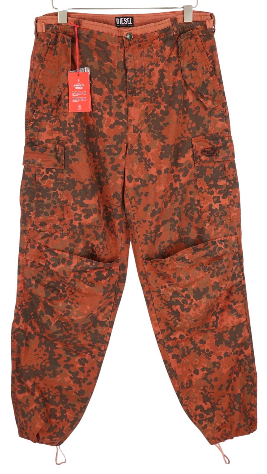 Diesel P-ATLAN-PAT W33 Orange Camouflage Multi-Pocket 85386 Size US 33 - 1 Thumbnail