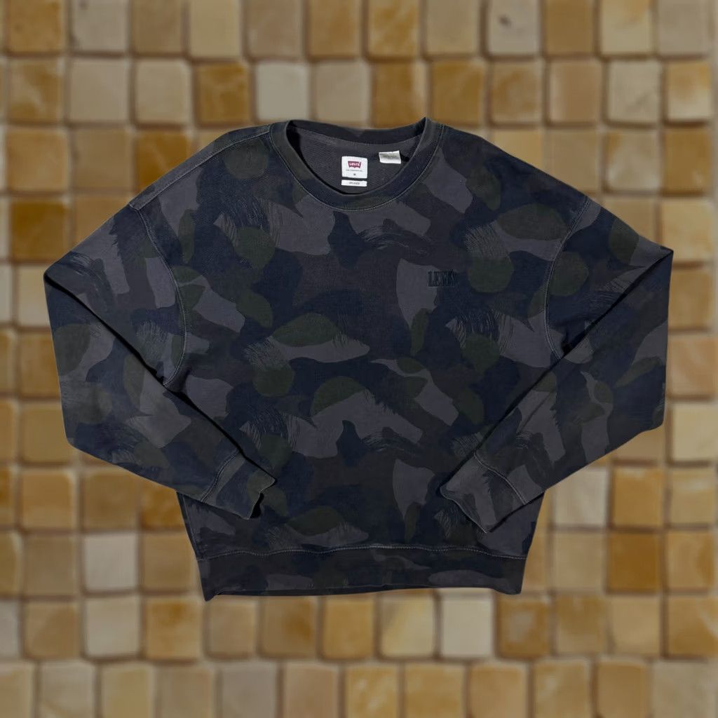 Levi's Levi's Sweatshirt Relaxed Khaki Grey Camo Mini Logo Long Sleeve Pullover M Multicoloured Logo Mens Size US M / EU 48-50 / 2 - 1 Thumbnail