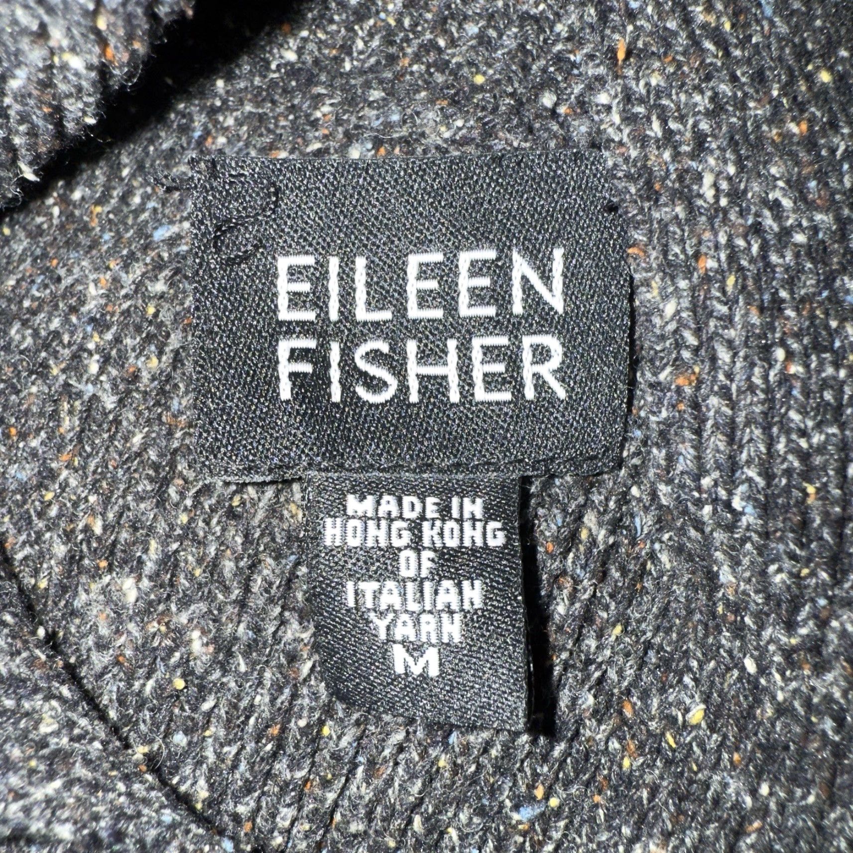 Eileen Fisher Eileen Fisher Sweater Adult Medium Black Wool Blend Speckled Full-Zip Womens Size M / US 6-8 / IT 42-44 - 4 Thumbnail