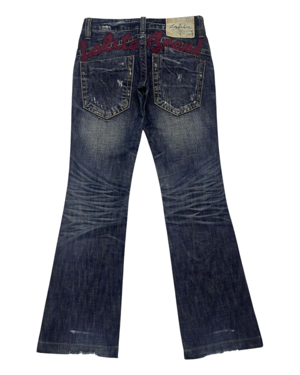 Beauty Beast × Japanese Brand Vintage Flare Jeans Lolita Brand Bootcut Distressed Denim Size 29" - 8 Thumbnail