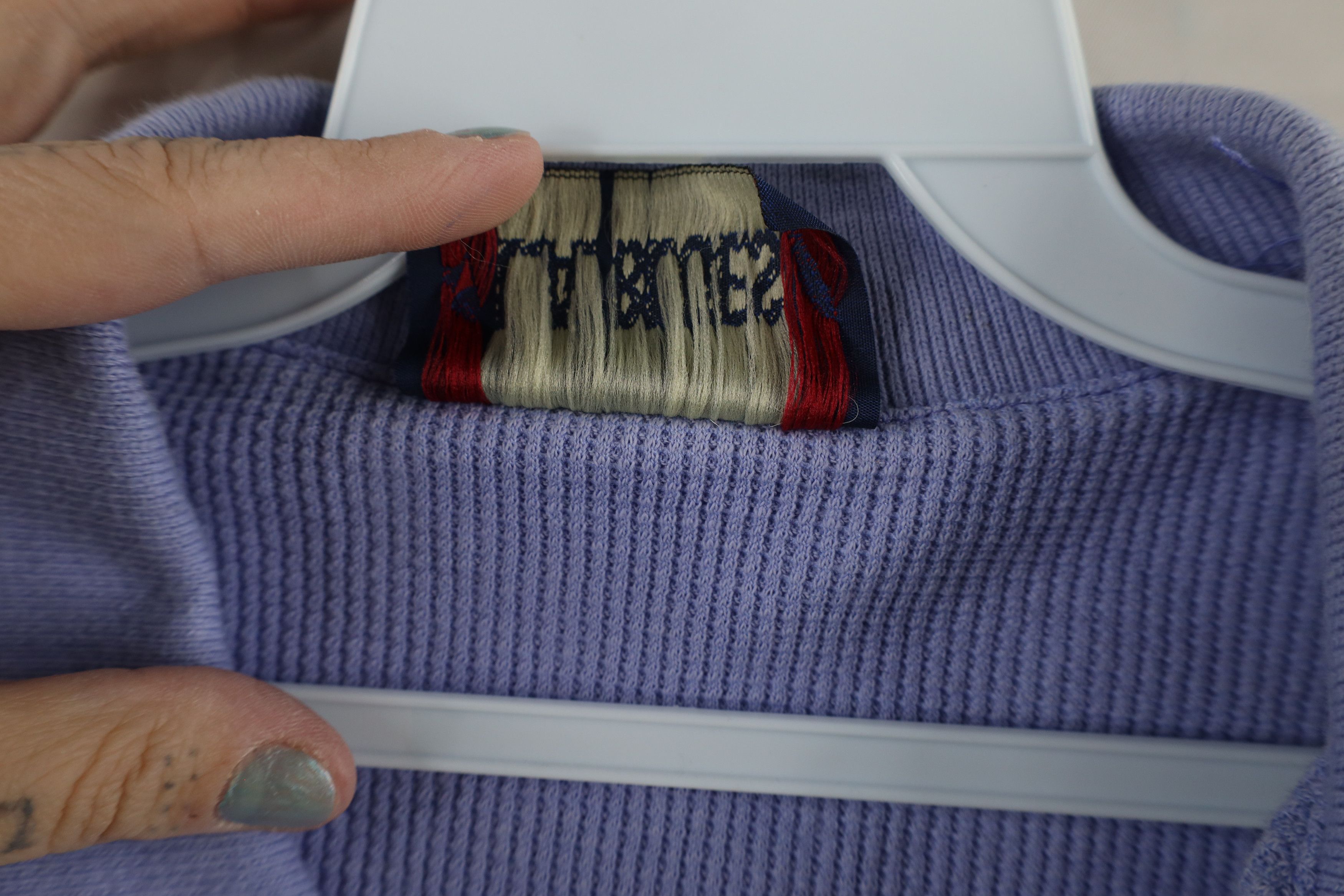 Vintage Vintage 90s Streetwear Thermal Knit Full Zip Polo Shirt Size M / US 6-8 / IT 42-44 - 5 Thumbnail
