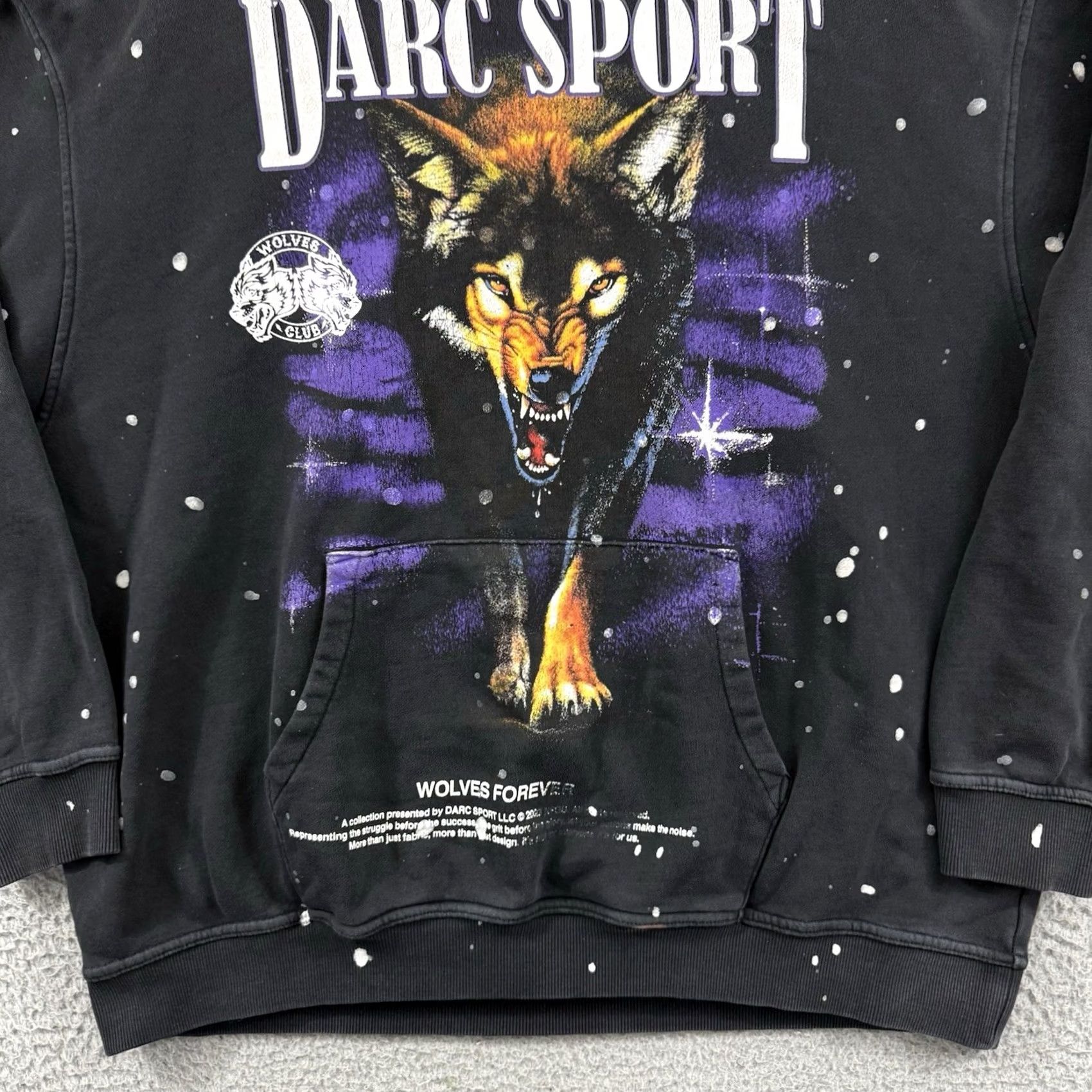 Darc Sport Darc Sport Hoodie Men’s 2XL Black Wolves Club Pullover Streetwear Graphic Print Knit Heavyweight Logo Hooded Size US M / EU 48-50 / 2 - 2 Thumbnail