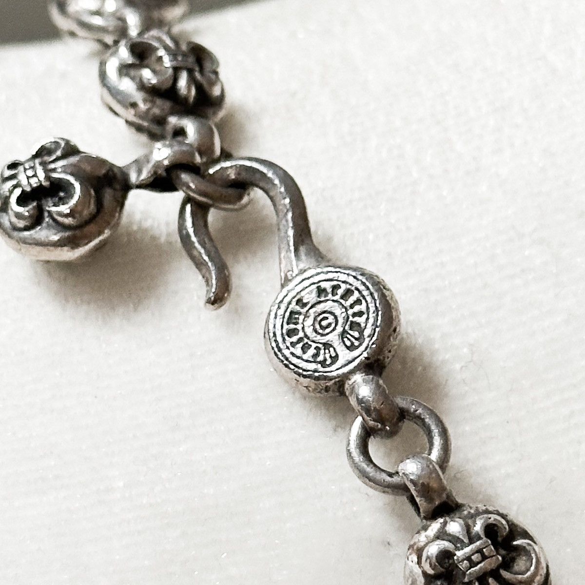Chrome Hearts BS Fleur Charm Cross Ball .925 Silver Chain Necklace Size ONE SIZE - 4 Thumbnail