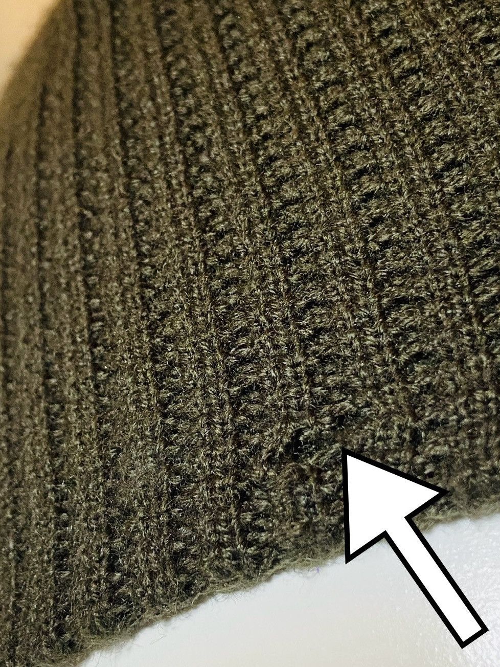 Carhartt Carhartt Olive Green/Gold Beanie — Embroidered Waffle Knit Size ONE SIZE - 5 Thumbnail