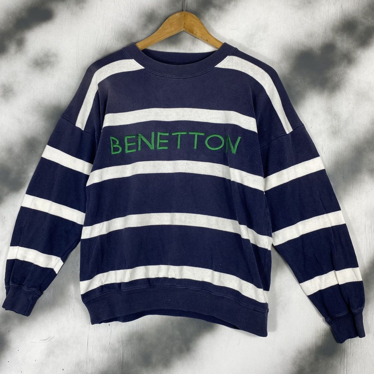 United Colors Of Benetton Benetton Spellout Stripes Seeatshirt Size US L / EU 52-54 / 3 - 1 Thumbnail