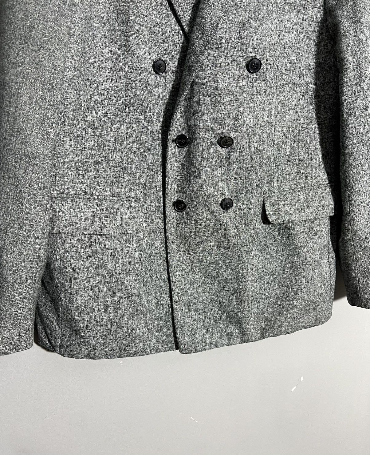 Reiss Reiss Gray Double-Breasted Blazer Jacket Size US M / EU 48-50 / 2 - 3 Thumbnail