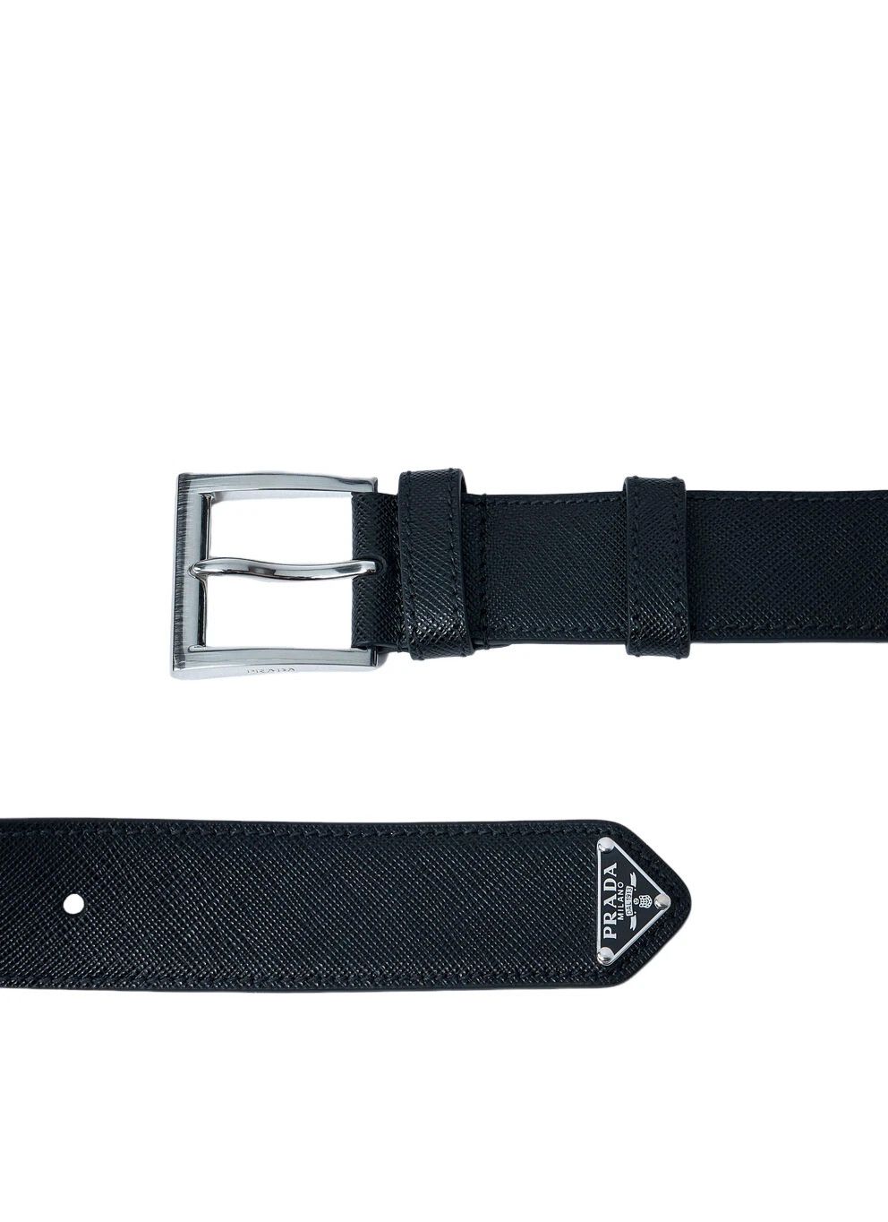 Prada PRADA Black Leather Men's Belt New & Authentic Size ONE SIZE - 3 Thumbnail