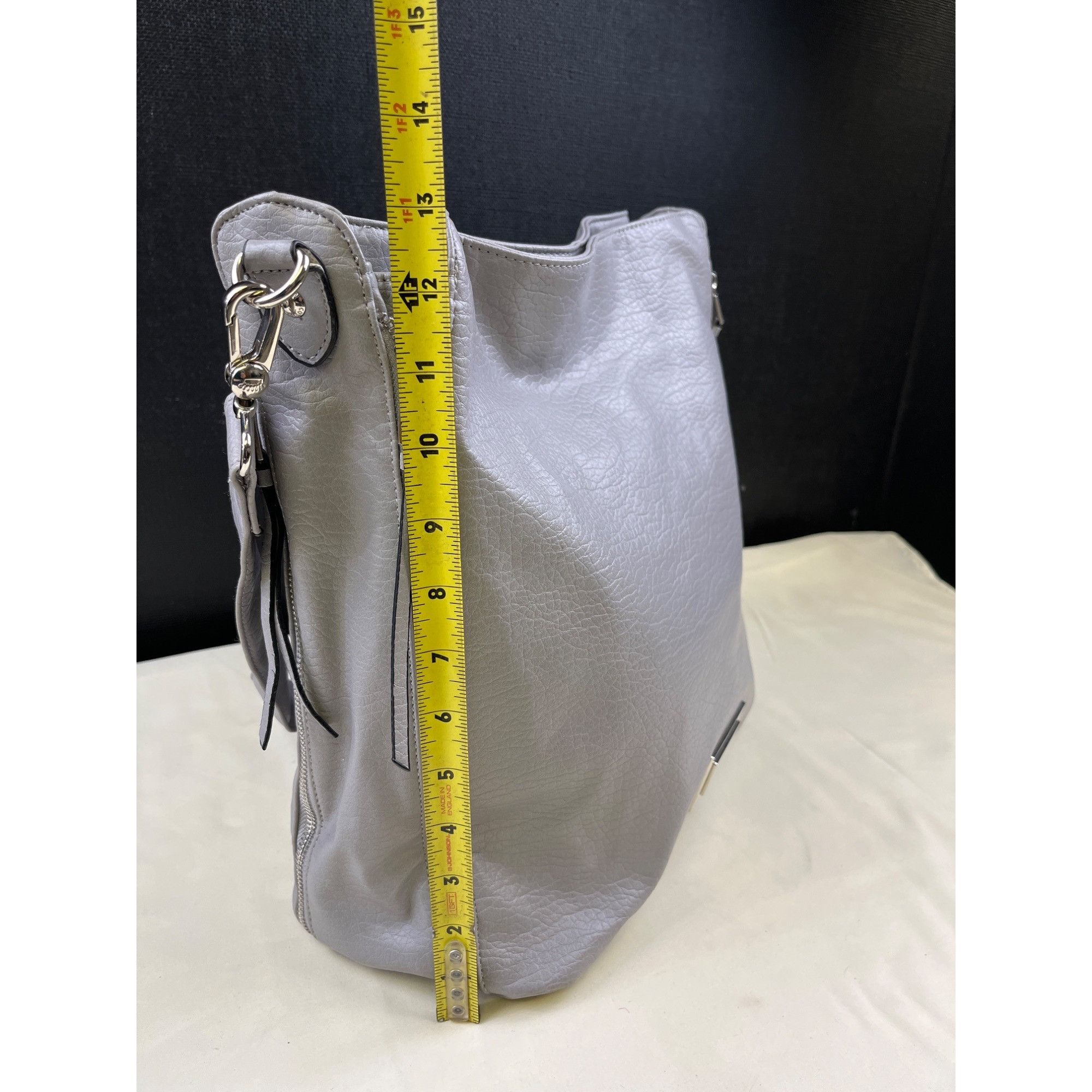 Juicy Couture Juicy Couture Women's Grey Leather Shoulder/Crossbody Bag SK Size ONE SIZE - 7 Thumbnail