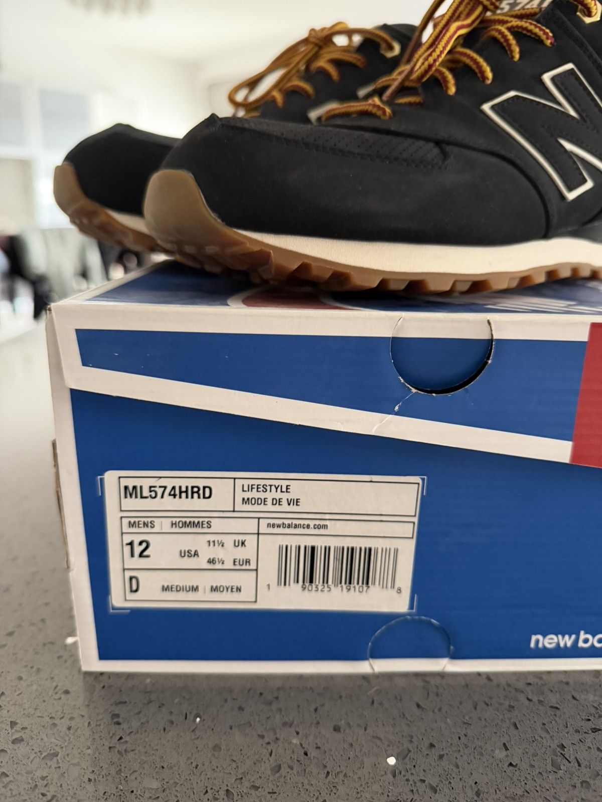 New Balance New Balance 574 Black Wheat 12US Size US 12 / EU 45 - 2 Thumbnail