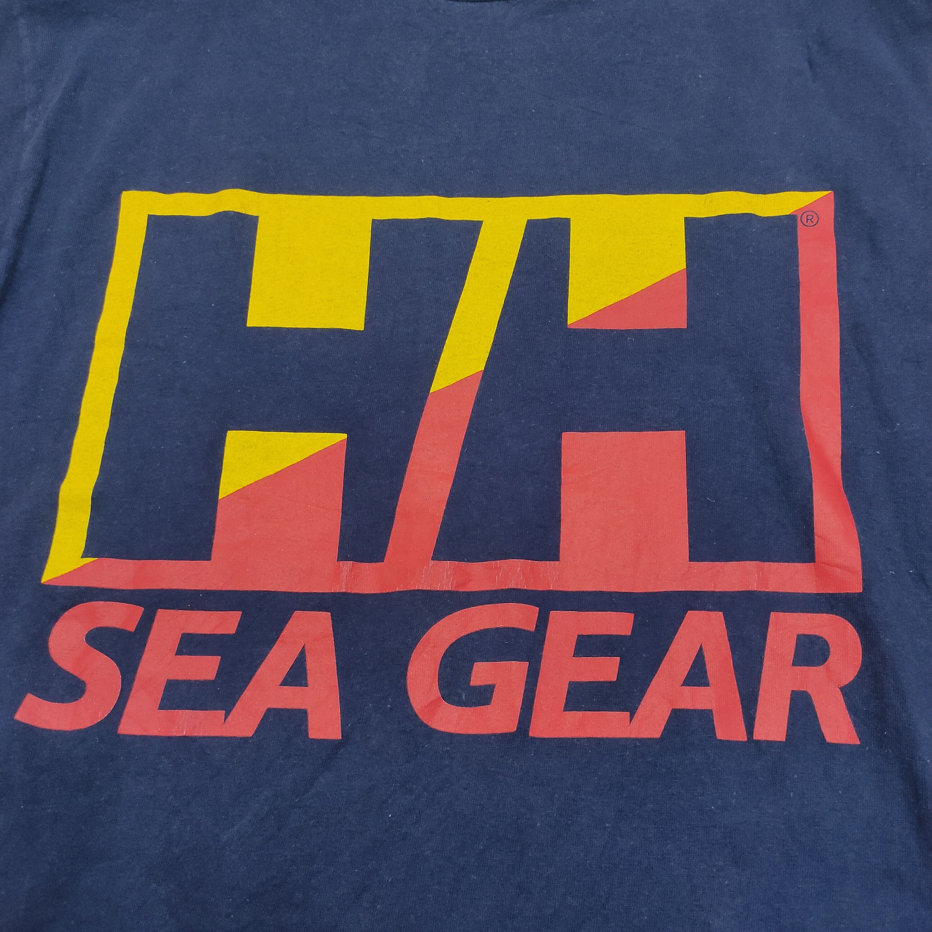 Helly Hansen × Vintage Vintage 90s Helly Hansen Sea Gear Tee Navy Blue Size L Size US L / EU 52-54 / 3 - 8 Thumbnail