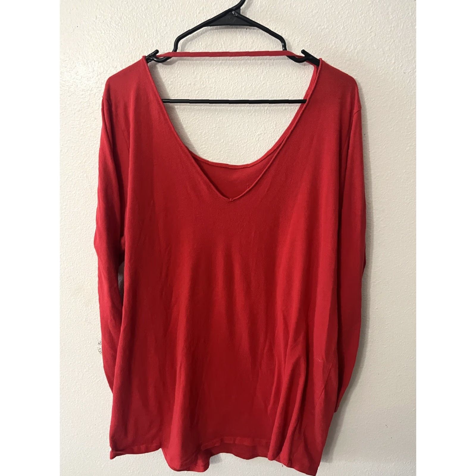 Victoria's Secret Victoria's Secret Top Shirt XL Long Sleeve Red Knit Polyester Round Neck Pullover Casual Ladies Seasonal Love Vintage: No Size XL / US 12-14 / IT 48-50 - 3 Thumbnail