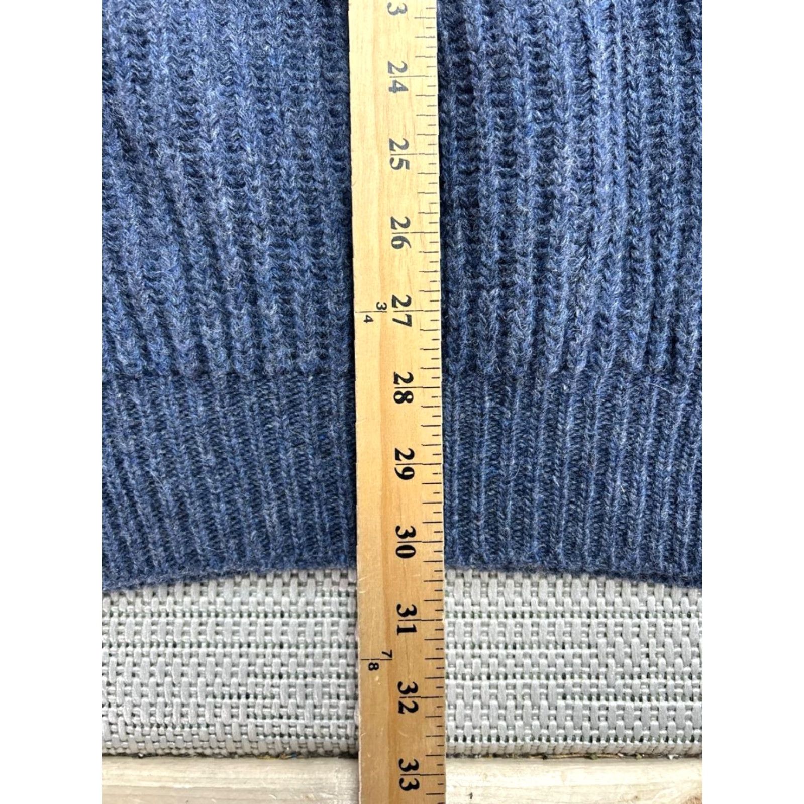 Vintage Brenire Mens Sweater XL Blue Wool Knit Pullover - Crew Neck, Long Sleeve, Casual, Regular Fit, Winter Winter, Knit, Pullover, Solid, 2XL, Men Size US XXL / EU 58 / 5 - 7 Thumbnail