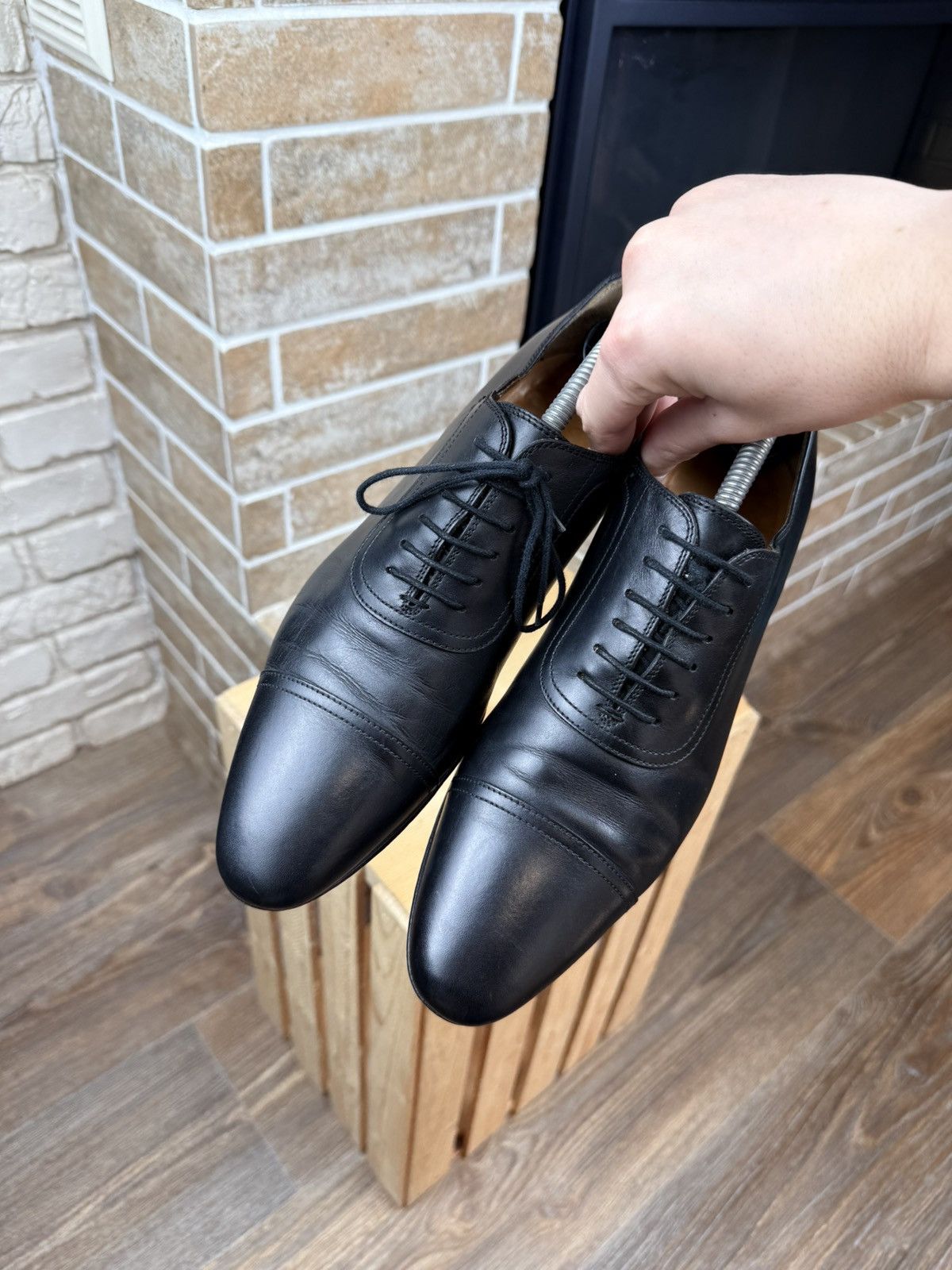 Gucci Gucci Black Leather Oxford Formal Shoes Size US 7.5 / EU 40-41 - 6 Thumbnail