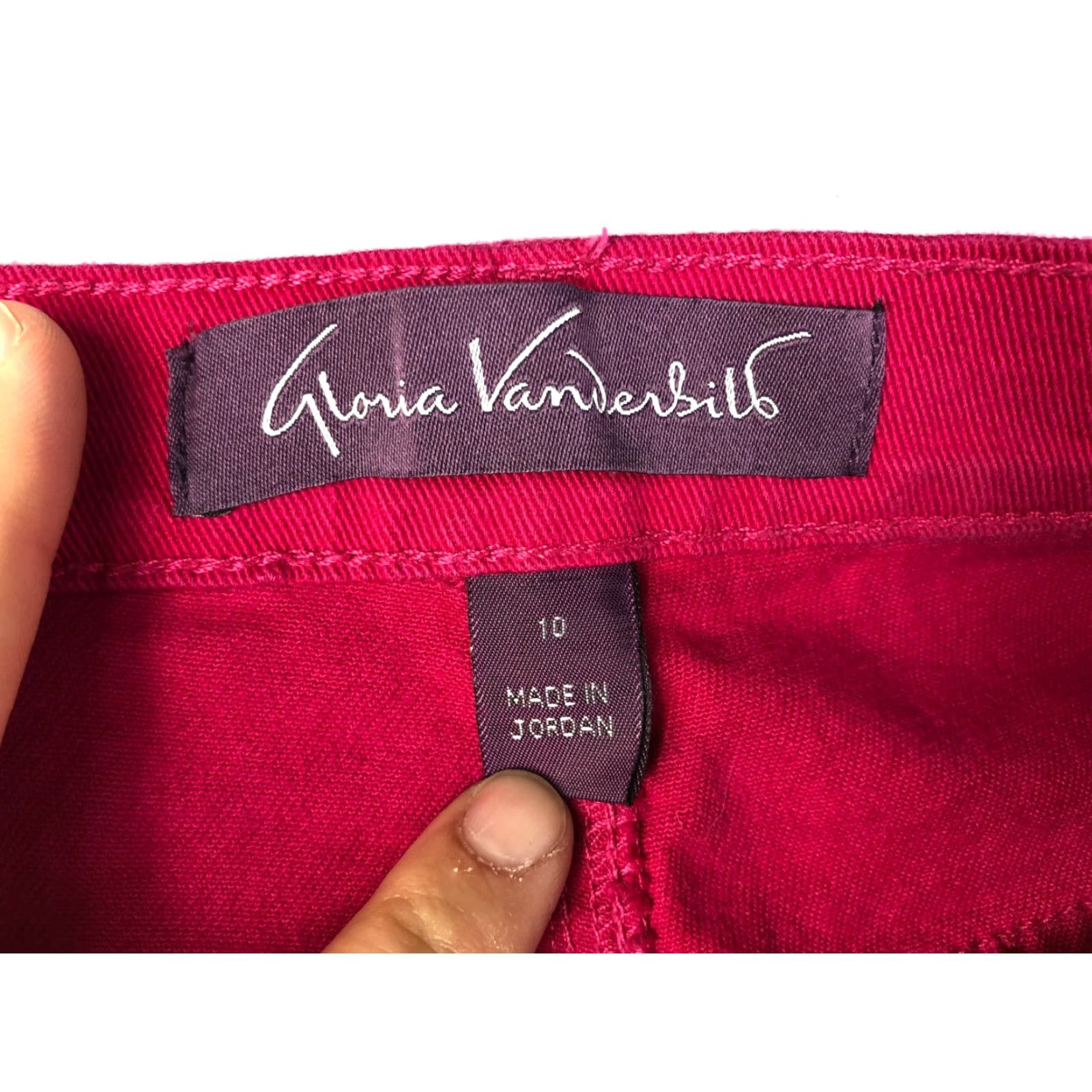 Gloria Vanderbilt Gloria Vanderbilt Amanda Capri Juniors Size 10 Pink Denim Jeans - 27x18 Mid Rise Regular Inseam 18 Size 32" / US 10 / IT 46 - 4 Thumbnail