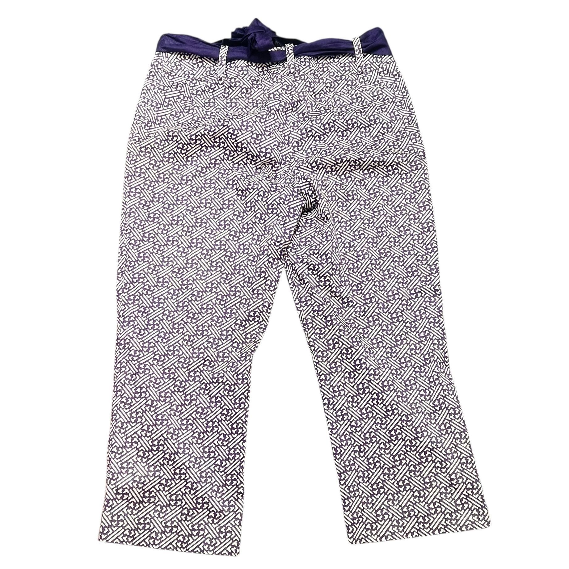 Talbots Talbots Pants Womens Size 10 Purple White Geometric Print wi Size 32" / US 10 / IT 46 - 4 Thumbnail