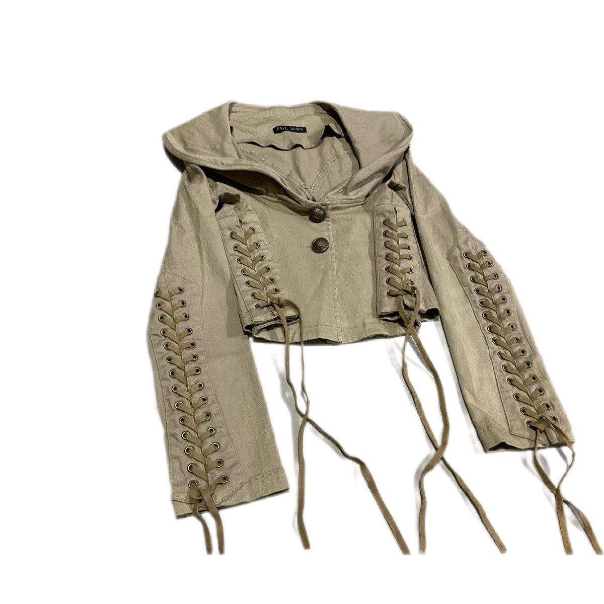 Hysteric Glamour × If Six Was Nine × Japanese Brand 🔥Sick Y2K Japanese Laces Up Bondage Jacket Hysteric Style Size L / US 10 / IT 46 - 2 Thumbnail