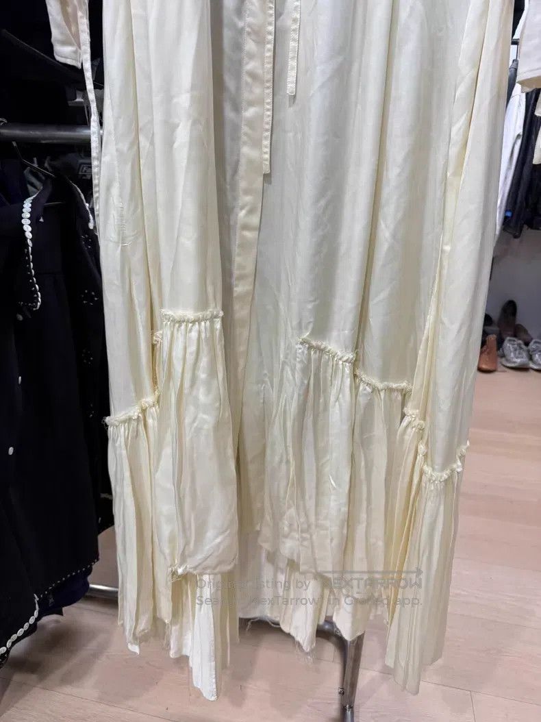 Ann Demeulemeester Ann Demeulemeester Floor Length Champagne Dress Size XXS / US 00 / IT 34 - 3 Thumbnail