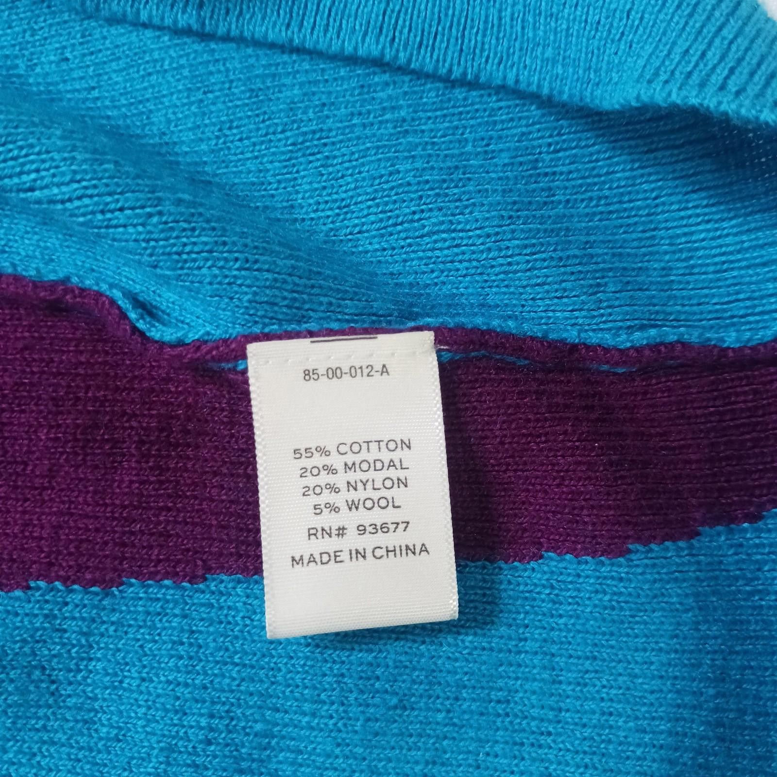 Designer Stylus RN#93677 Women's Multicolor Wool Blend Sweater Small Size S / US 4 / IT 40 - 4 Thumbnail