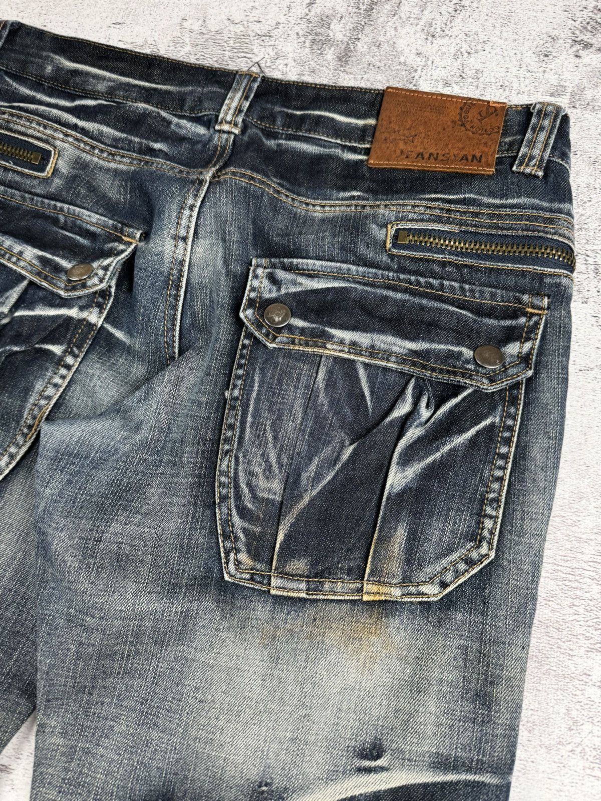 Japanese Brand Vintage Faded Distressed Y2K Rap Jeansia Jeans Pants Bottoms Size US 32 / EU 48 - 8 Thumbnail