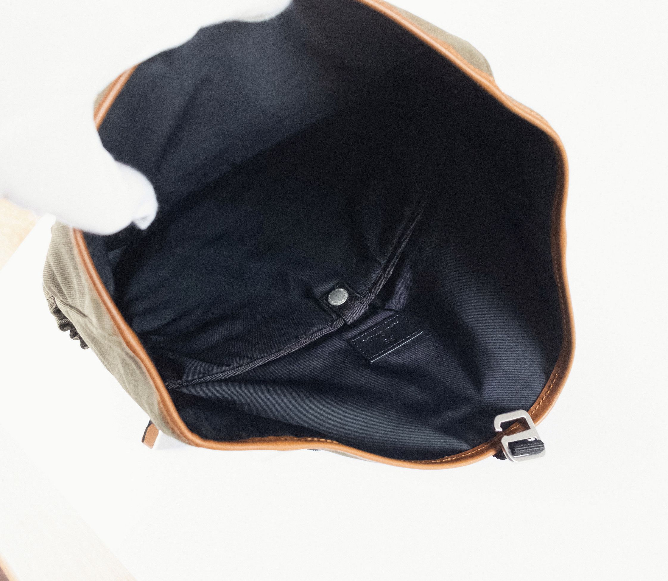 Paul Smith PS PAUL SMITH khaki green canvas leather backpack Size ONE SIZE - 12 Thumbnail