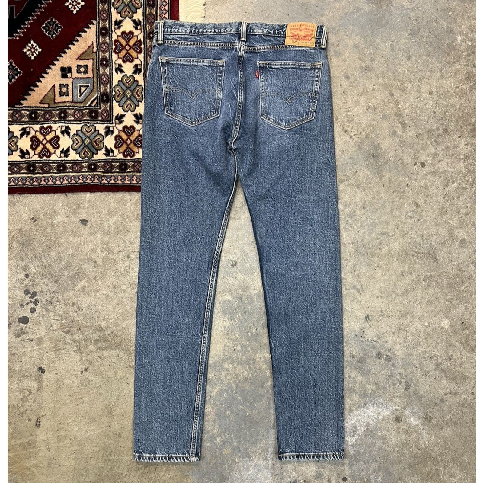Levi's Levi's 512 Slim Tapered Blue Jeans Medium Wash 33x32 SAMPLE Size US 33 - 1 Thumbnail