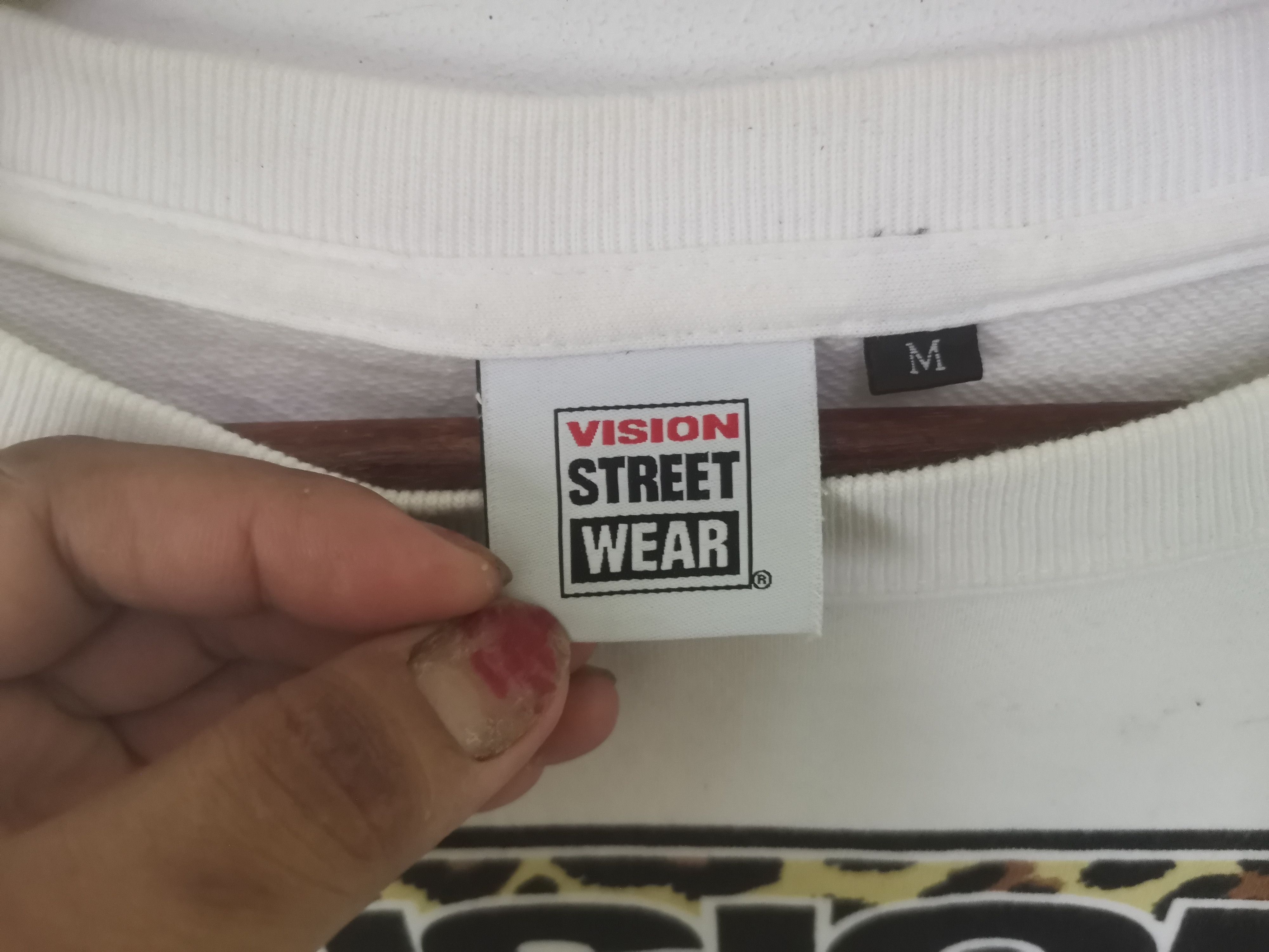 Vintage × Vision Streetwear Rare Vision StreetWear sweatshirt white colour Size US M / EU 48-50 / 2 - 4 Thumbnail