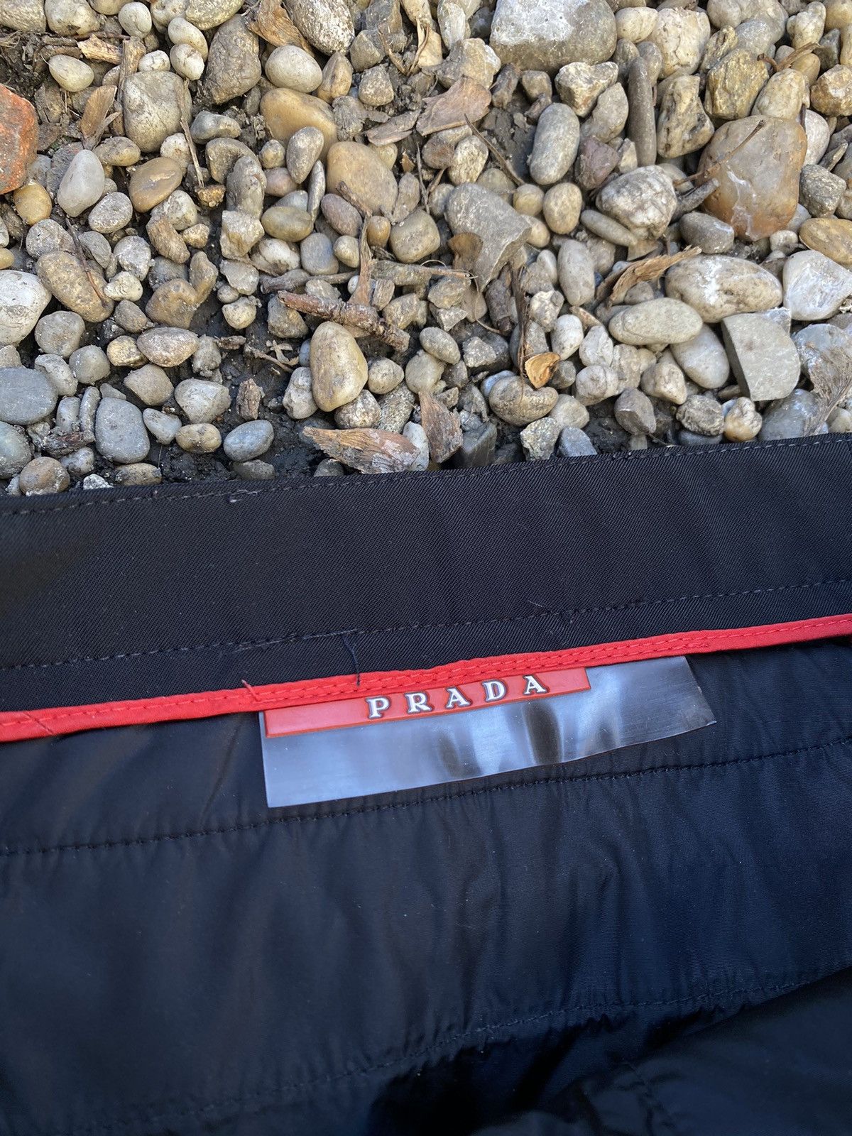 Prada Vintage Prada Back Pocket Nylon Red Tab Flared Pants Size 30" / US 8 / IT 44 - 10 Thumbnail