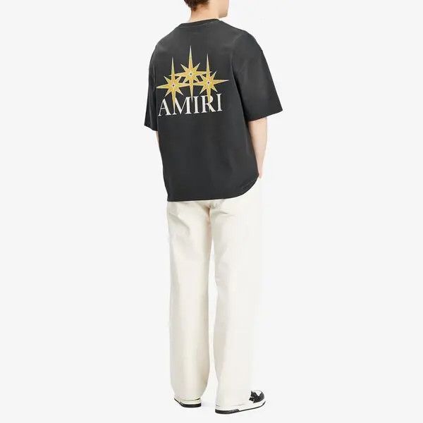 Amiri o1h1sh10525 Starburst Oversized T-Shirt in Black Size US S / EU 44-46 / 1 - 4 Thumbnail