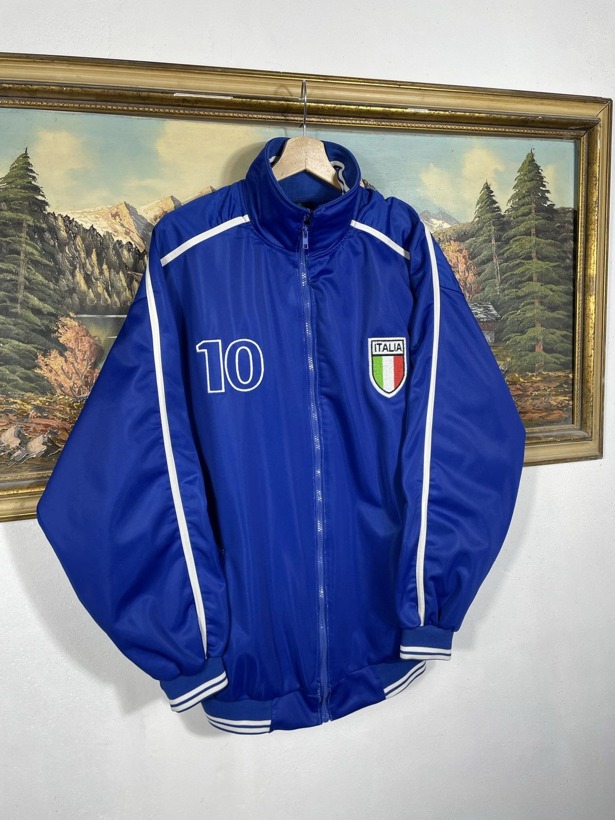 Vintage Italia Vintage Y2k Zip Sweatshirt Football Blockcore Italy Size US XXL / EU 58 / 5 - 3 Thumbnail