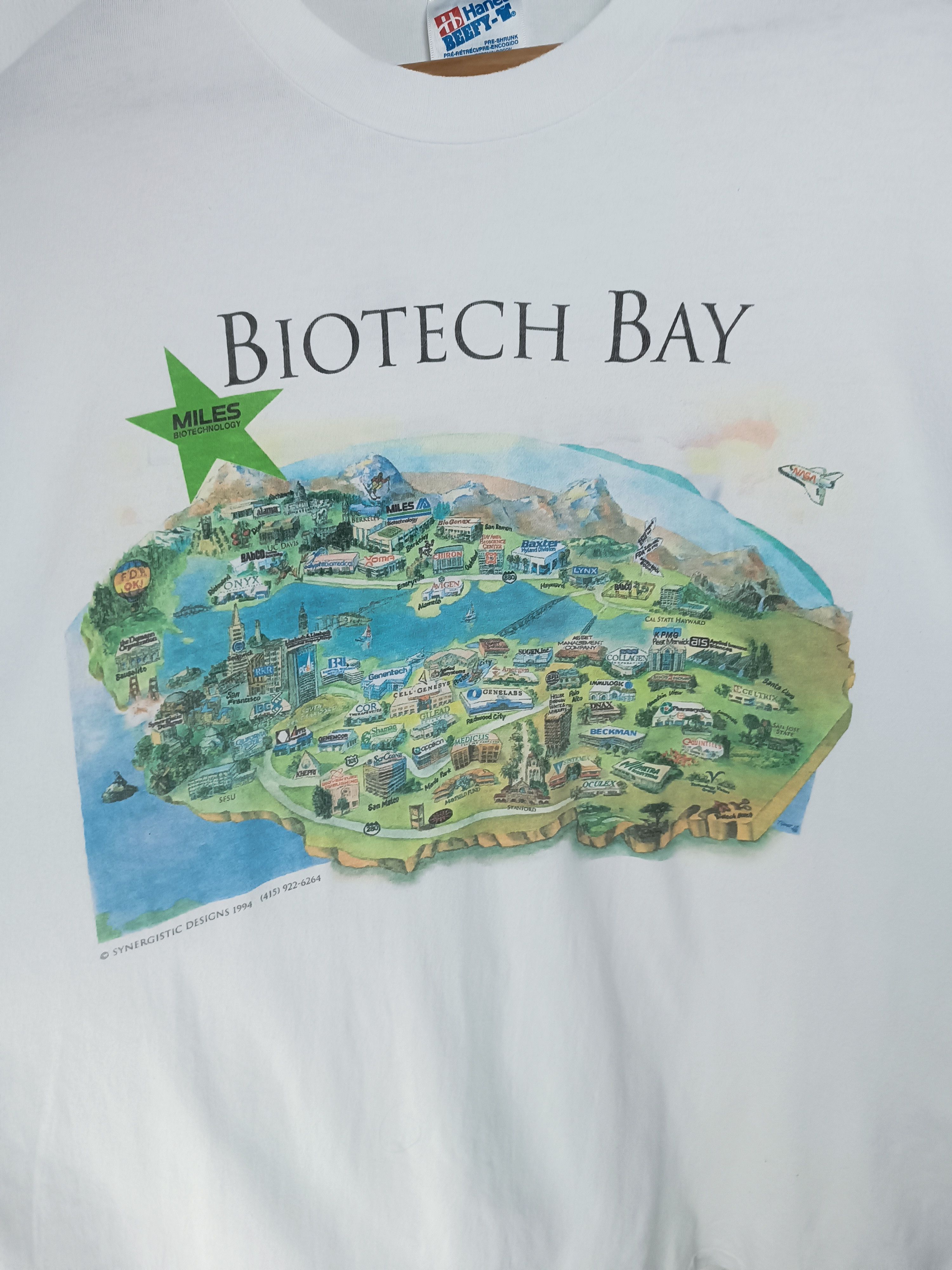 Vintage VINTAGE 90'S BIOTECH BAY NASA INDUSTRIAL VERY RARE TEE Size US XL / EU 56 / 4 - 10 Thumbnail