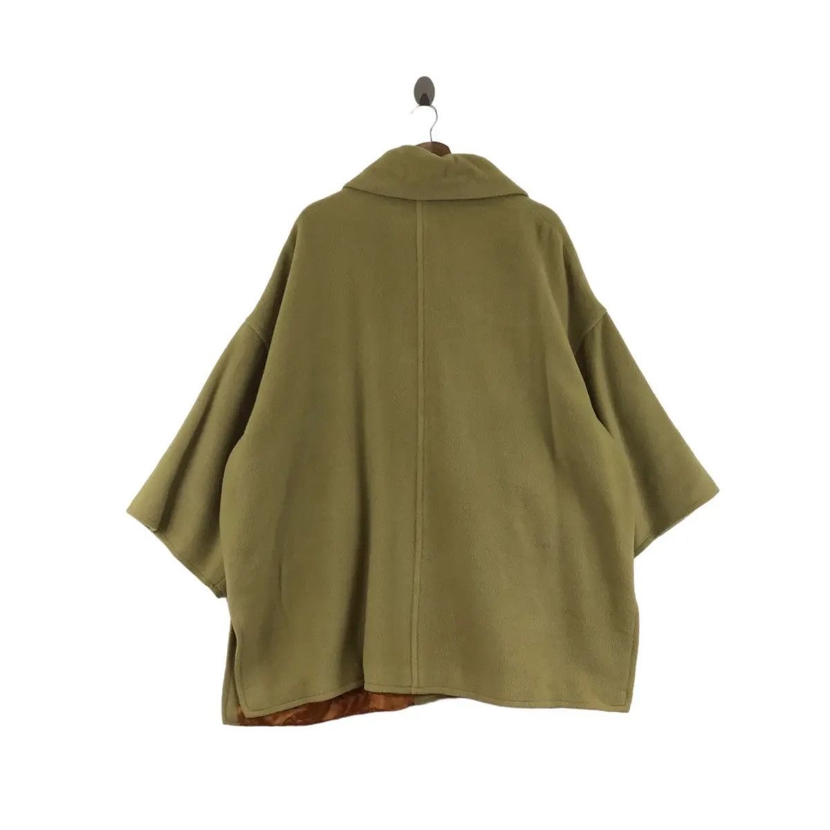 Vintage Vintage MARELLADUE Italian Brand Khaki Wool Oversize Coat Size US XXL / EU 58 / 5 - 4 Thumbnail