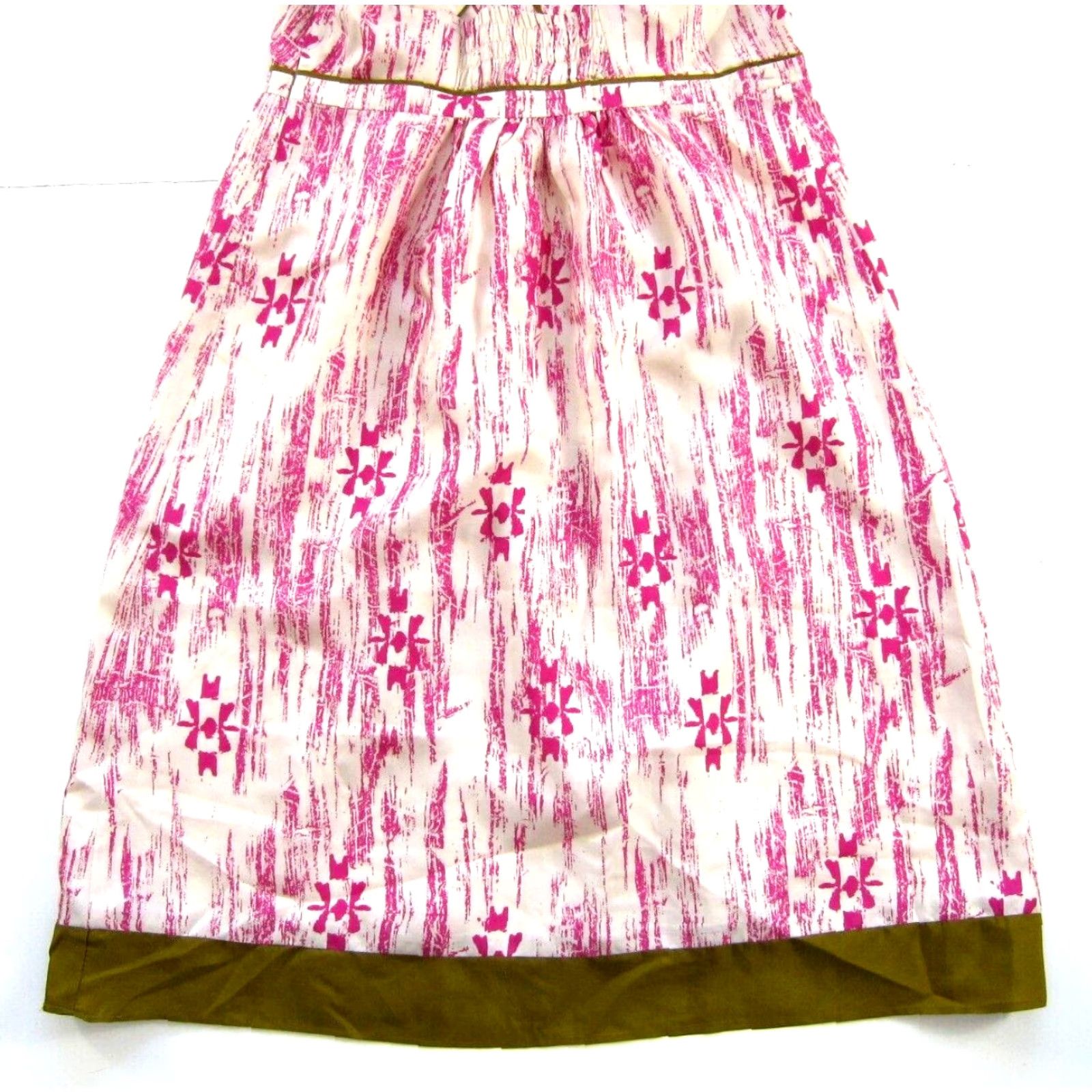 Ann Taylor Ann Taylor Loft 100% Silk Pink V-Neck Tank Sun Dress Dress Sun Dress Size 0 Womens Silk Batik Sleeveless Knee Length Size XS / US 0-2 / IT 36-38 - 6 Thumbnail