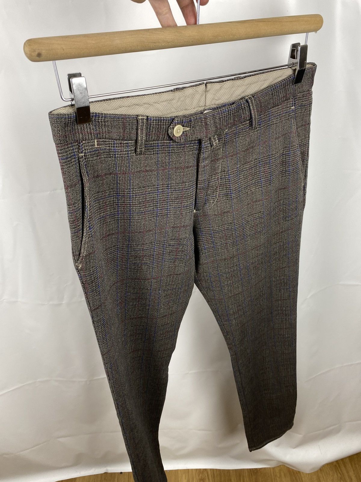 Boggi Boggi Milano Plaid Chino Pants Cotton Viscose size 46 Size US 30 / EU 46 - 4 Thumbnail