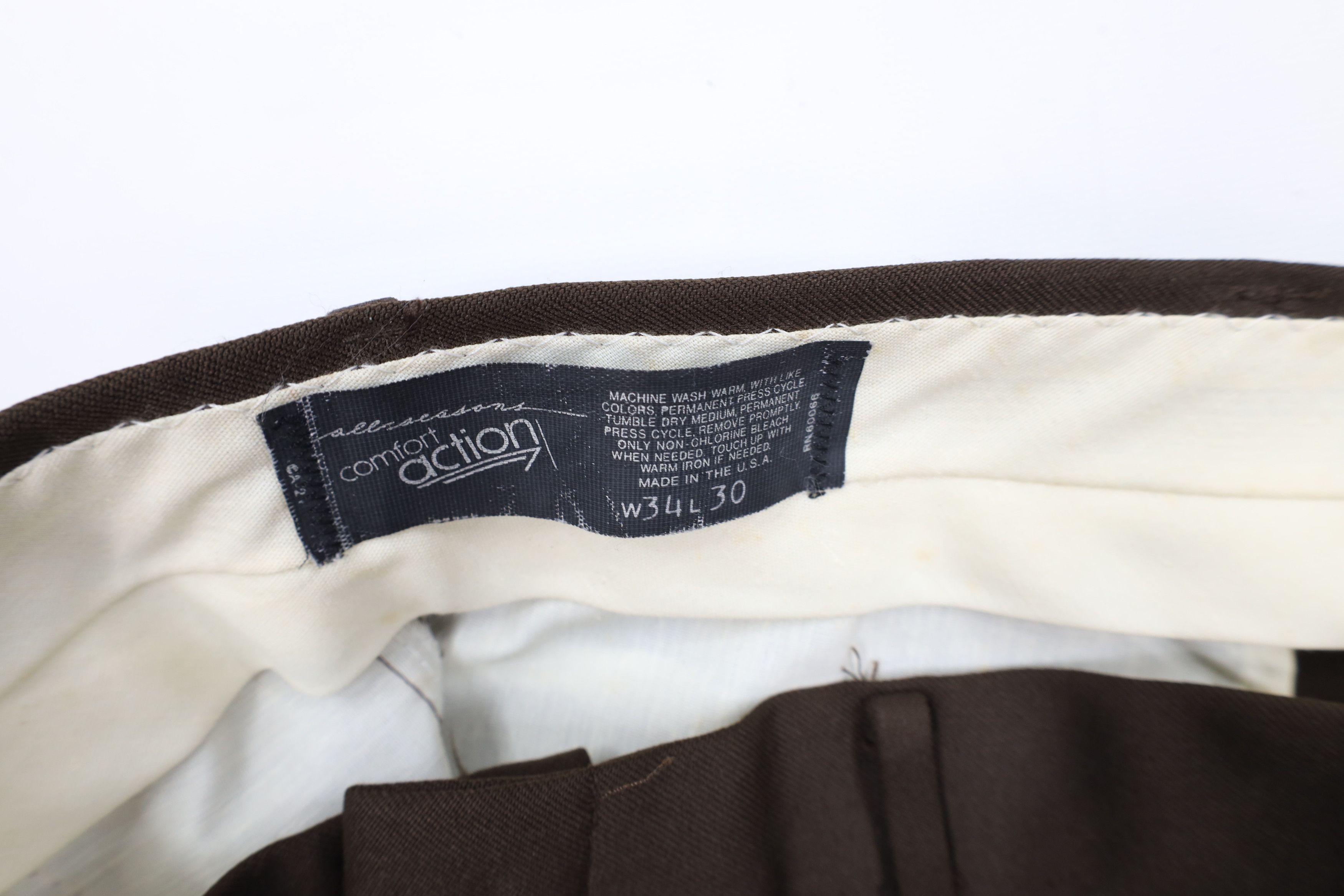 Vintage Vintage 70s Streetwear Flared Wide Leg Chino Pants Brown USA Size US 34 / EU 50 - 8 Thumbnail