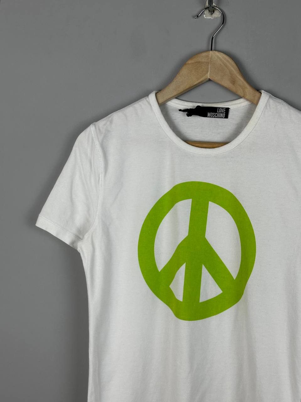 Moschino Love Moschino Avant Garde Slim Peace Signe T Shirt Size US S / EU 44-46 / 1 - 3 Thumbnail