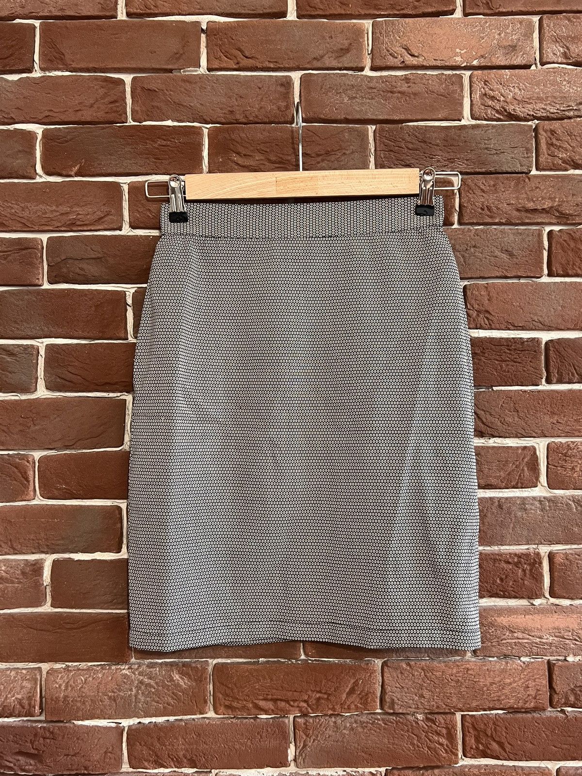 Versace GIANNI VERSACE 80s Vintage Silk Wool Midi Wool Pencil Skirt Size 28" / US 6 / IT 42 - 2 Thumbnail