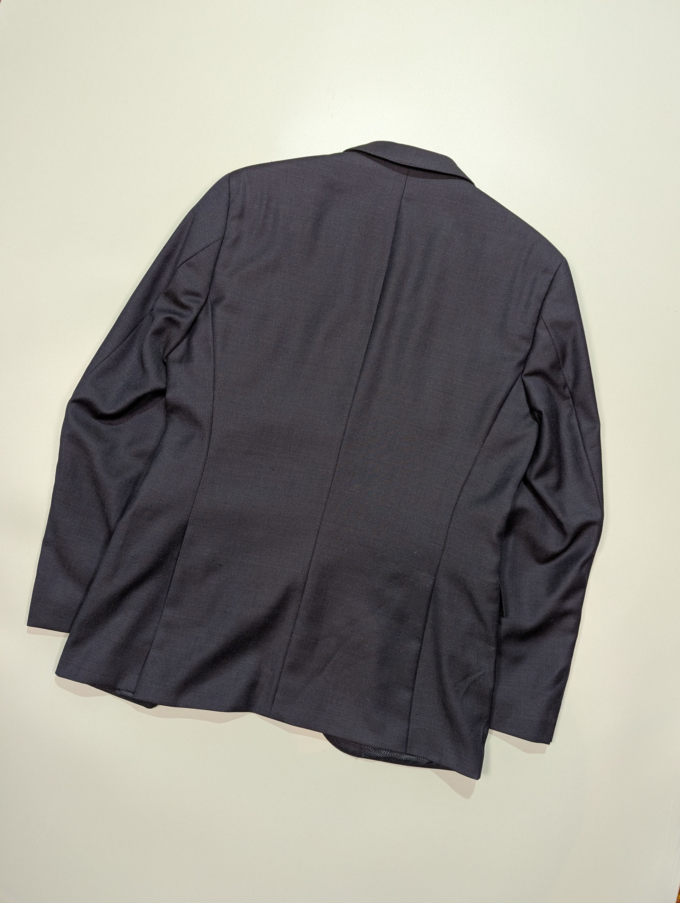 Ermenegildo Zegna × Hugo Boss HUGO BOSS Ermenegildo ZEGNA Authentic Wool Dark Gray Blazer Size 38R - 7 Thumbnail