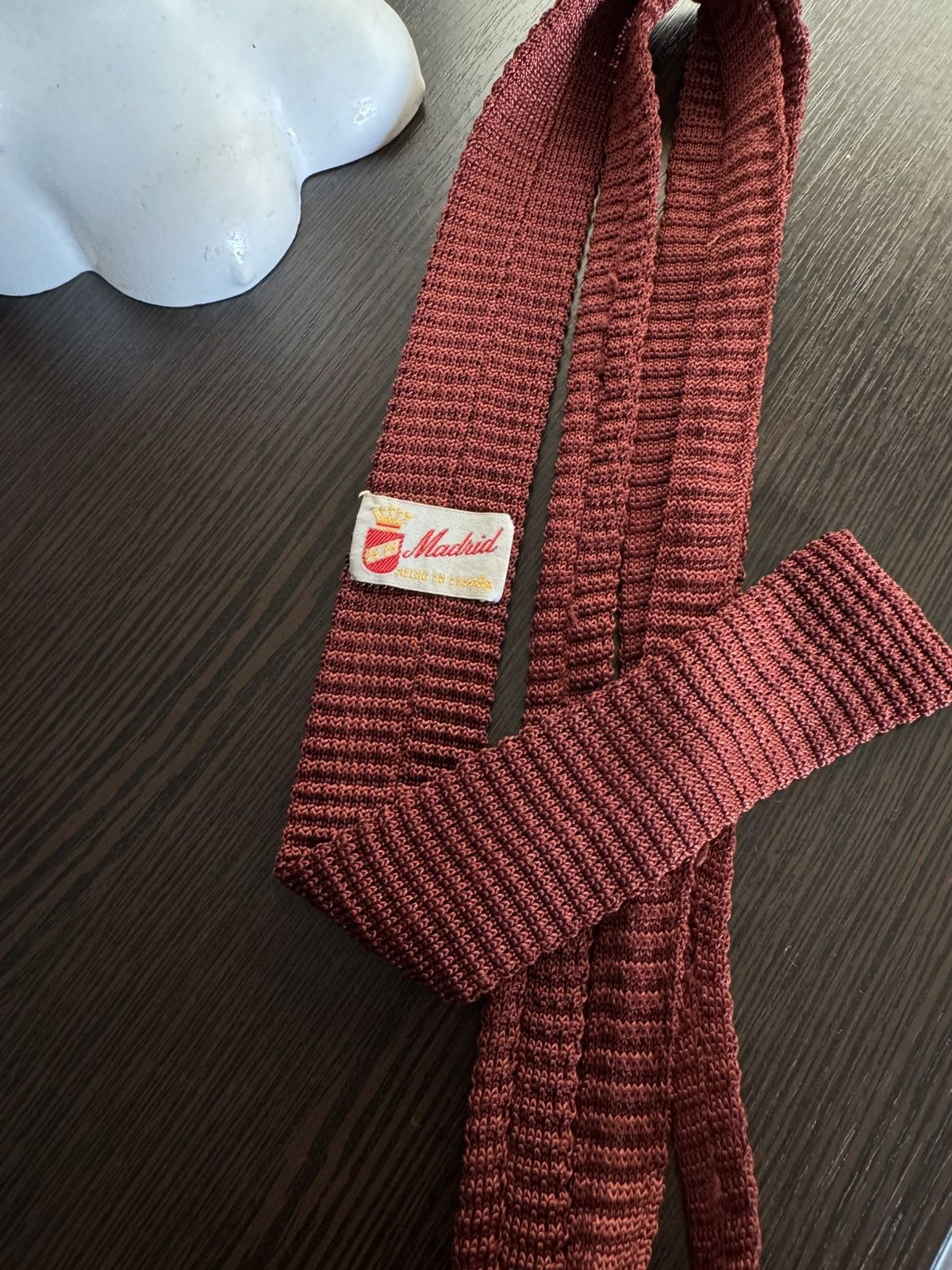 Other Vintage Madrid 100% Silk Knit Tie Size ONE SIZE - 3 Thumbnail