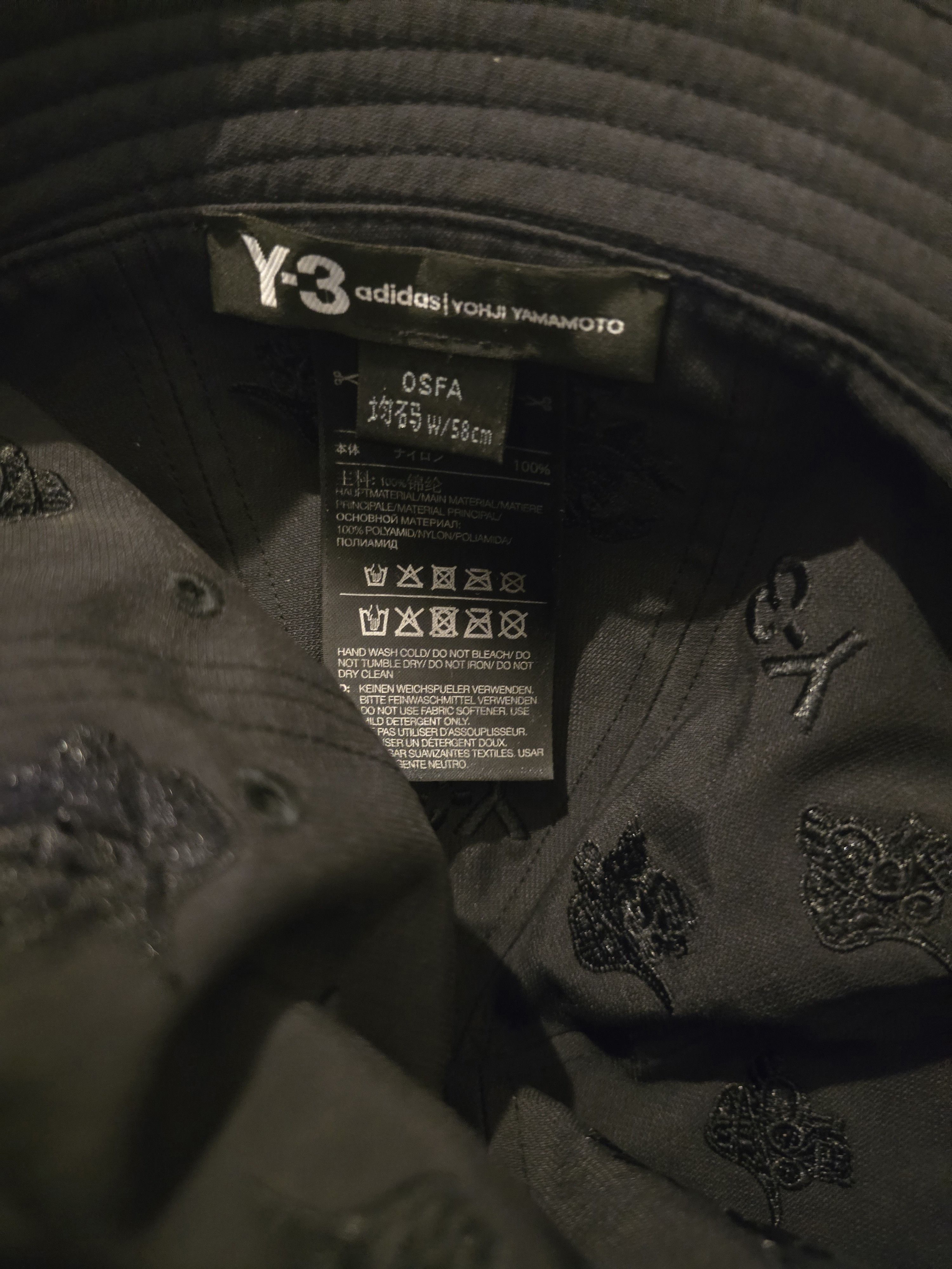 Yohji Yamamoto Y3 Bucket Hat Size 58 Size ONE SIZE - 3 Thumbnail