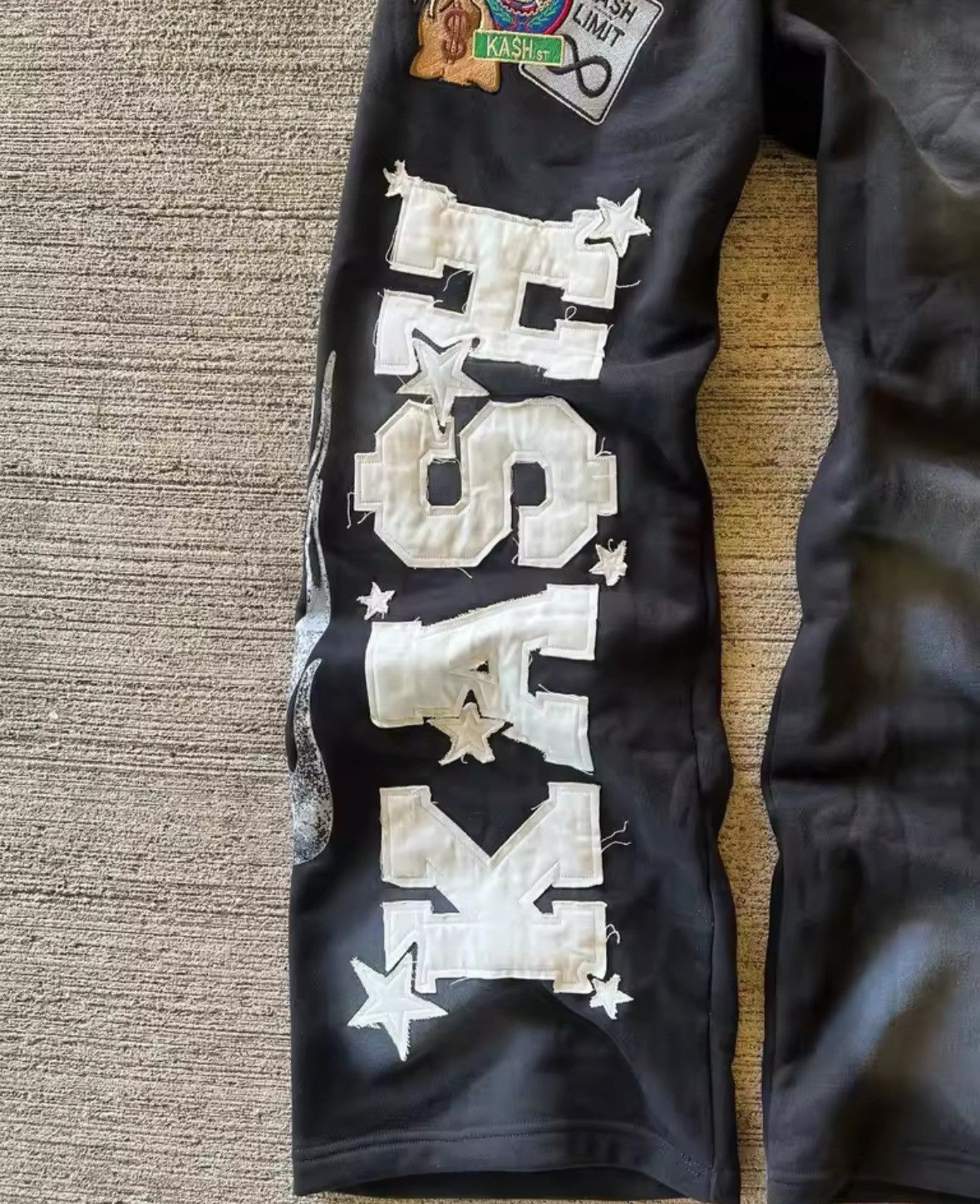 Other Patchwork Black Joggers Size US 33 - 2 Thumbnail