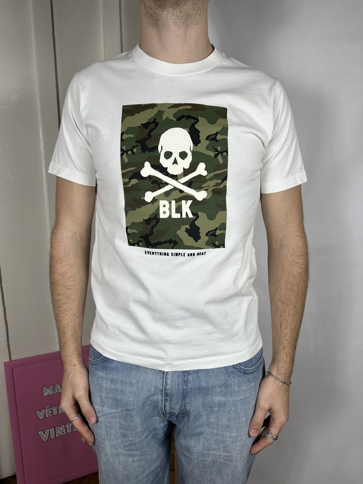 CHOCOOLATE Chocoolate BLK Skull Camo Single Stitch T Shirt Size US S / EU 44-46 / 1 - 2 Thumbnail