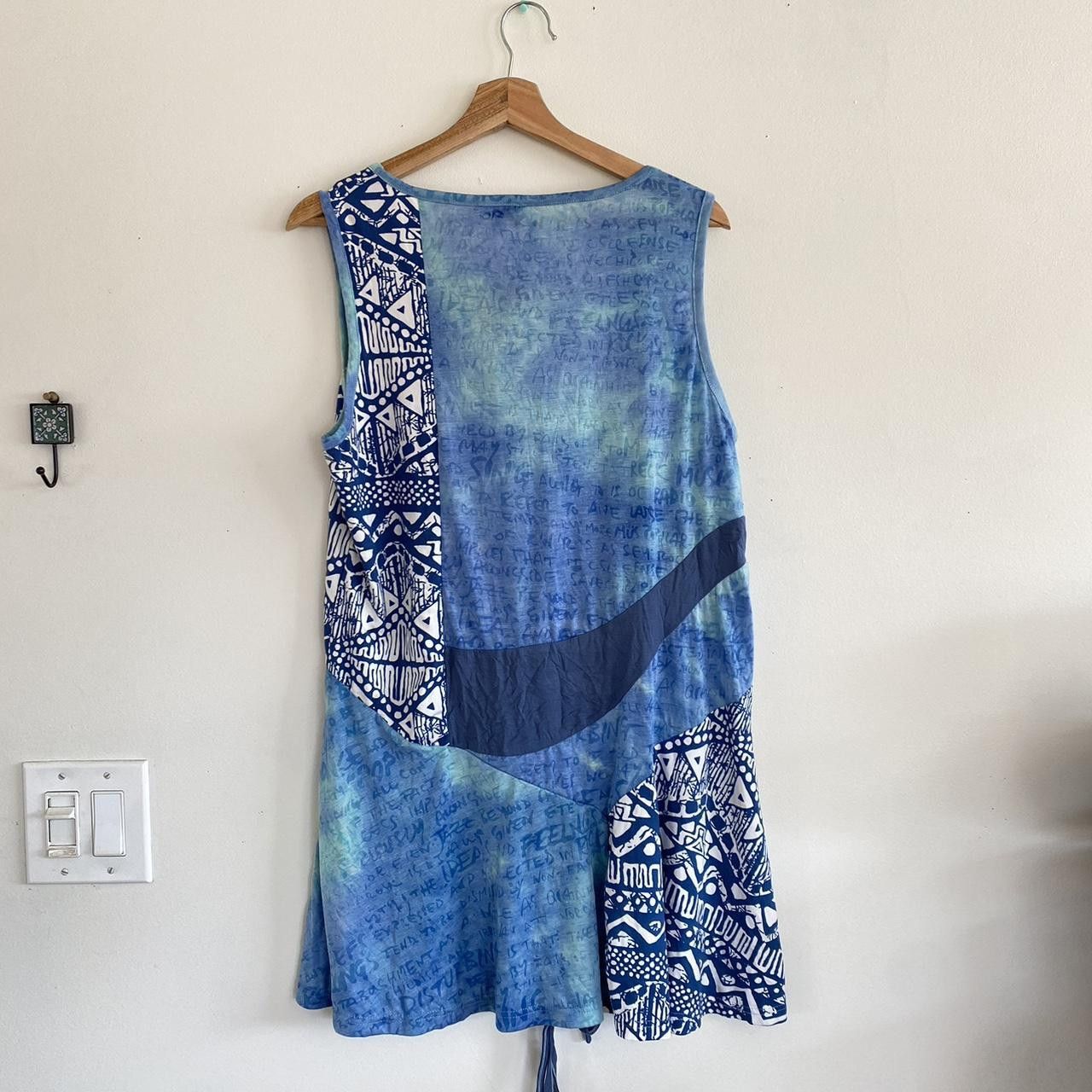 Vintage ASTER BLUE HAWAIIAN DROP WAIST CASUAL TROPICAL DRESS LARGE Size L / US 10 / IT 46 - 8 Thumbnail