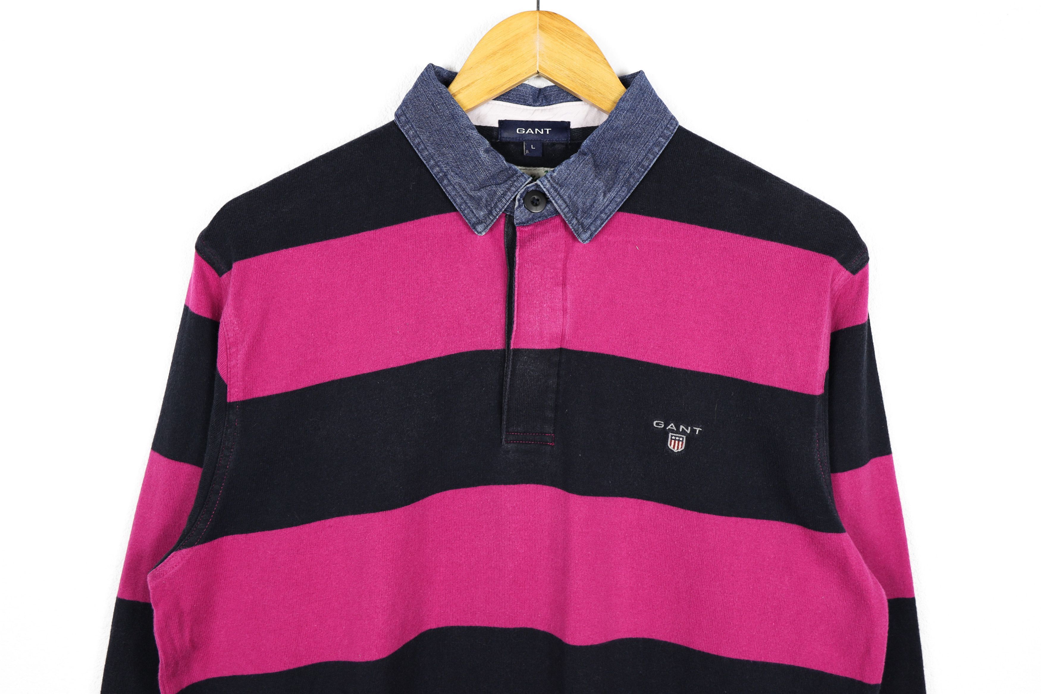 Gant Vintage Gant Logo Striped Preppy Rugby Polo Shirt Size US M / EU 48-50 / 2 - 2 Thumbnail
