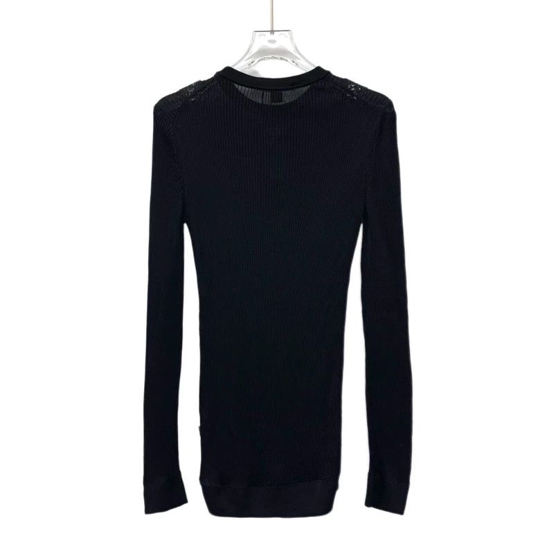 Louis Vuitton Louis Vuitton Black Lace Cutout Crew Neck Long Sleeve Swea Size M / US 6-8 / IT 42-44 - 2 Thumbnail