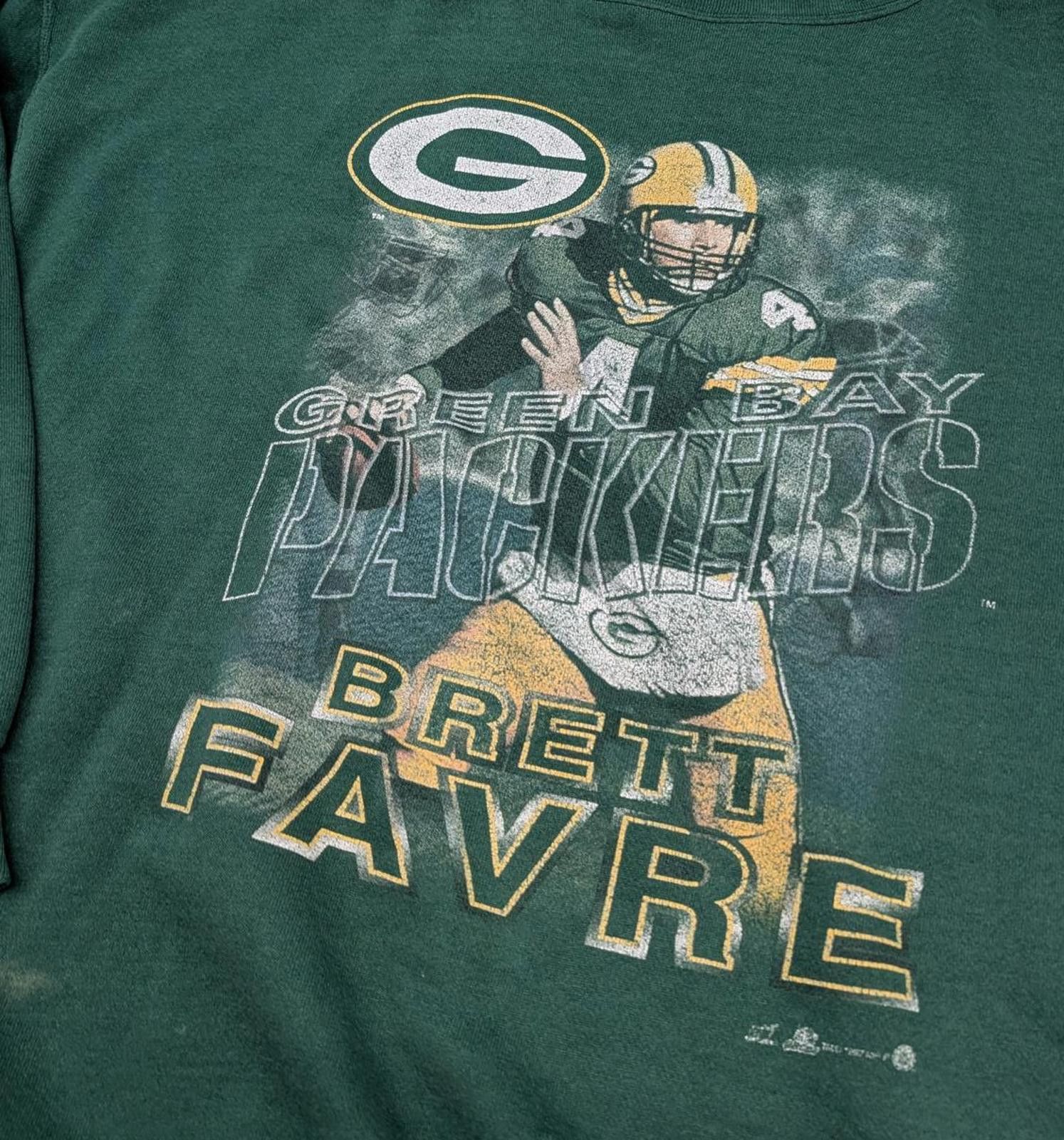 NFL Vintage Green Bay Packers Brett Favre Distressed Sweater Size US XXL / EU 58 / 5 - 2 Thumbnail