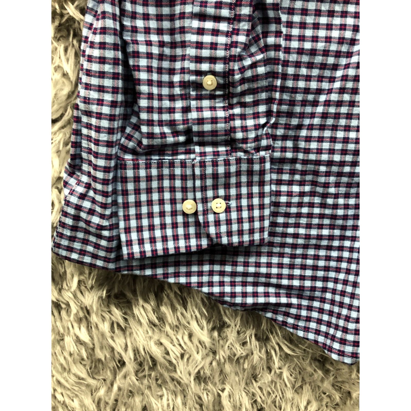 Vintage Member's Mark Shirt XL Mens Blue Plaid Long Sleeve Button-Down Collar Shirt Size US XL / EU 56 / 4 - 2 Thumbnail